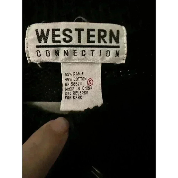 Vintage Western Connection Womens S Sweater Sequins Sparkle 80s 90s - Picture 3 of 3